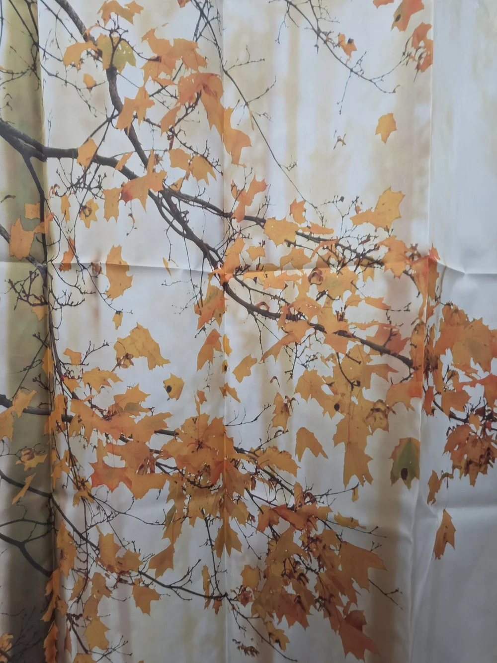Nwot Autumn Tree Shower Curtain with Orange Leaves